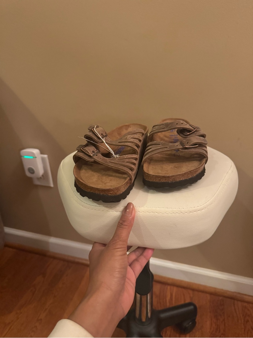 Birkenstock Suede Slide Sandals in Brown new - Picture 4 of 6